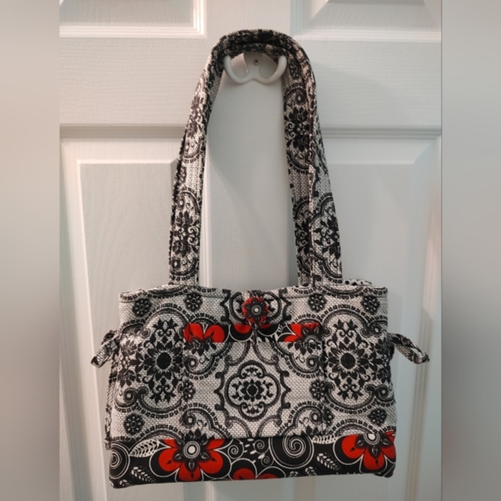 Handmade Black and White Carry-All Bag